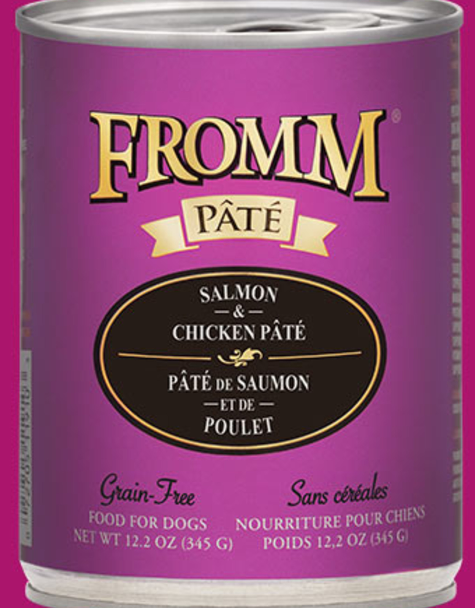 FROMM FAMILY FOODS LLC FROMM DOG PATE SALMON & CHICKEN CAN 12.2OZ CASE OF 12