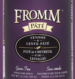 FROMM FAMILY FOODS LLC FROMM DOG VENISON & LENTILS CAN 12.2OZ CASE OF 12