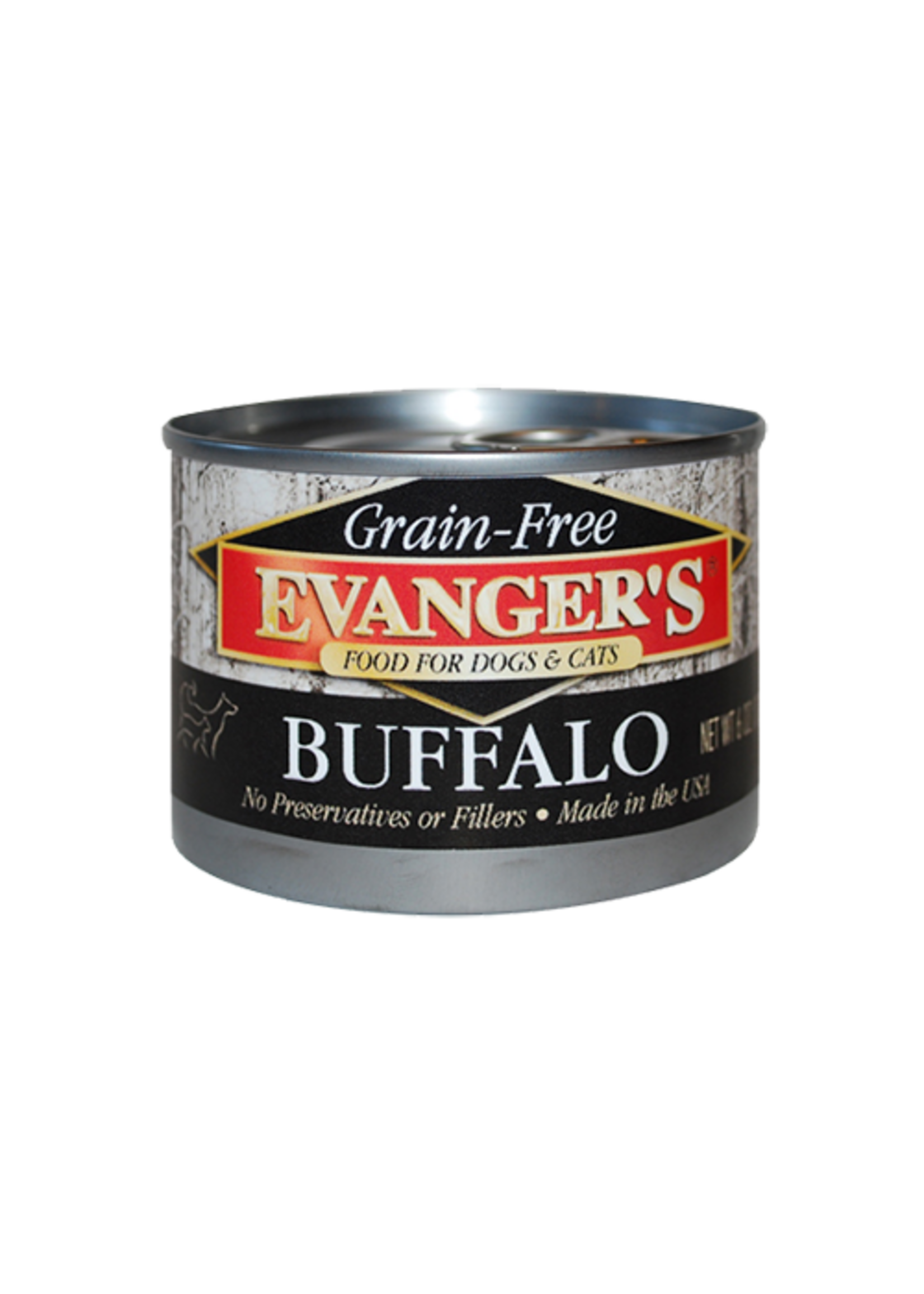 Evanger's EVANGER'S GRAIN FREE BUFFALO 6OZ CASE OF 24