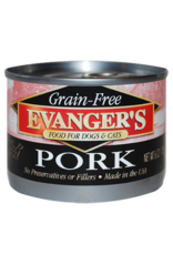 EVANGER'S EVANGER'S GRAIN FREE PORK 6OZ CASE OF 24