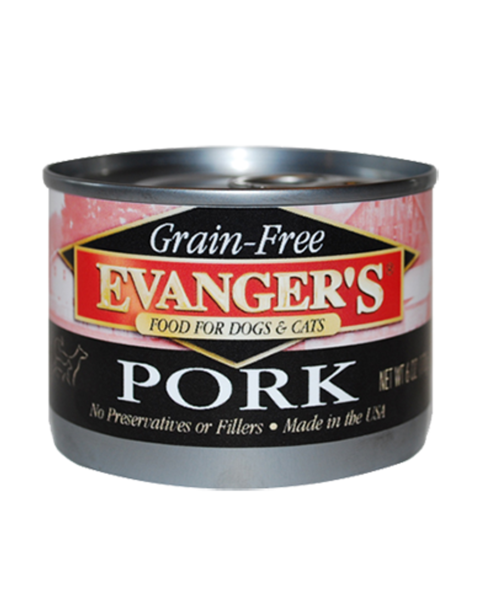 EVANGER'S EVANGER'S GRAIN FREE PORK 6OZ CASE OF 24