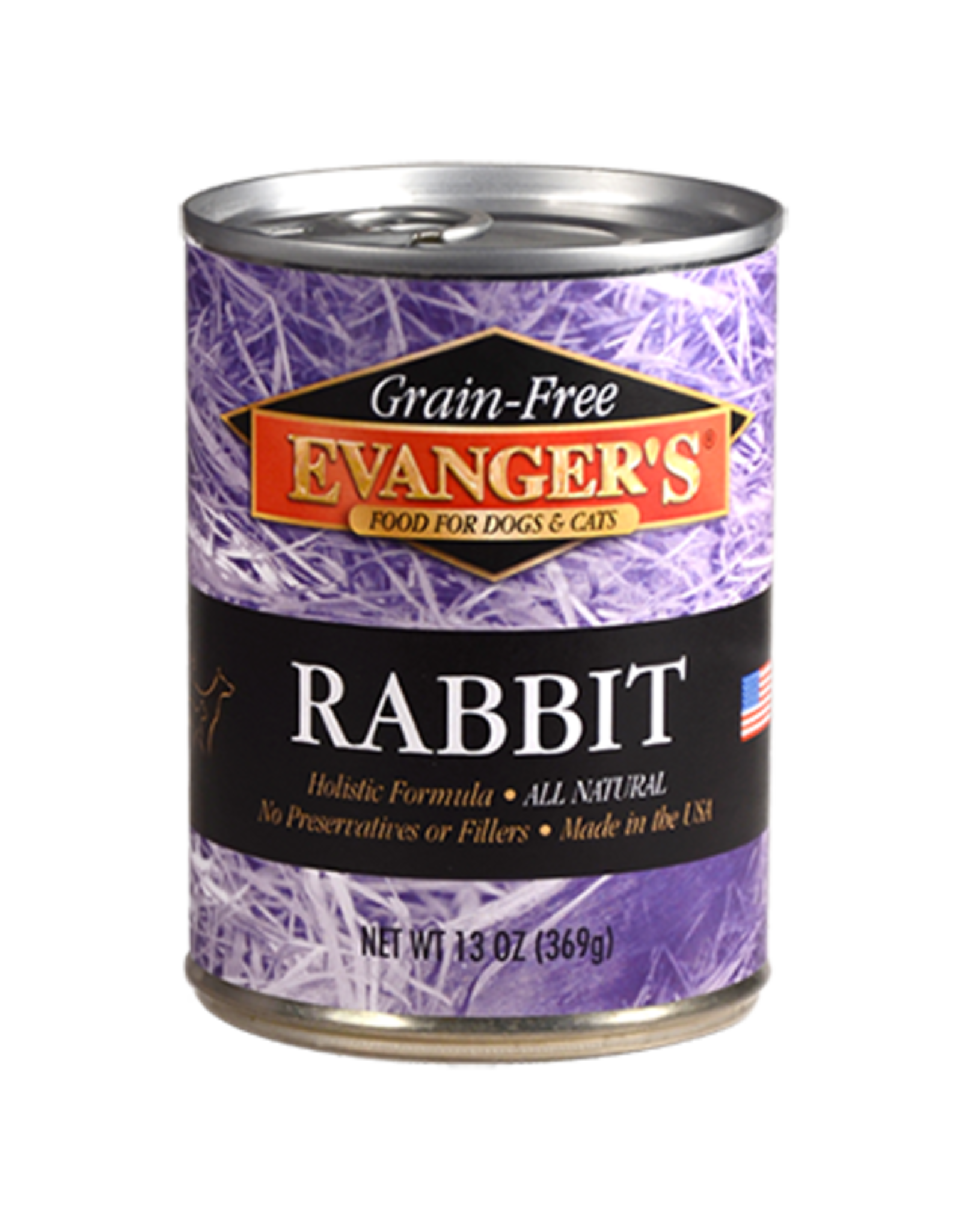 Evanger's EVANGER'S GRAIN FREE RABBIT 12.5OZ CASE OF 12
