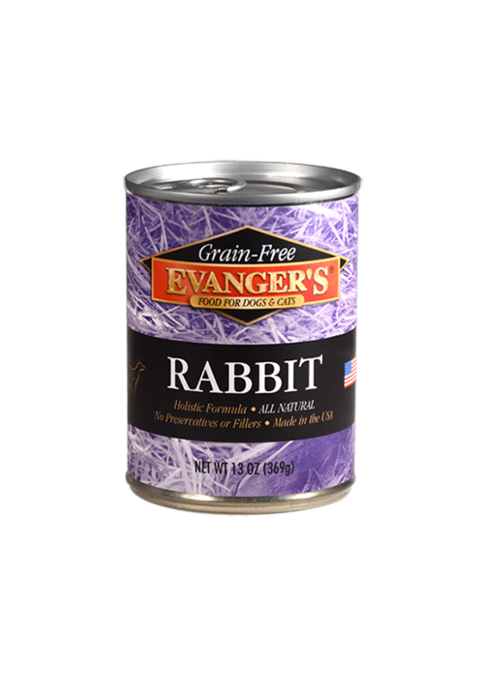 Evanger's EVANGER'S GRAIN FREE RABBIT 12.5OZ CASE OF 12