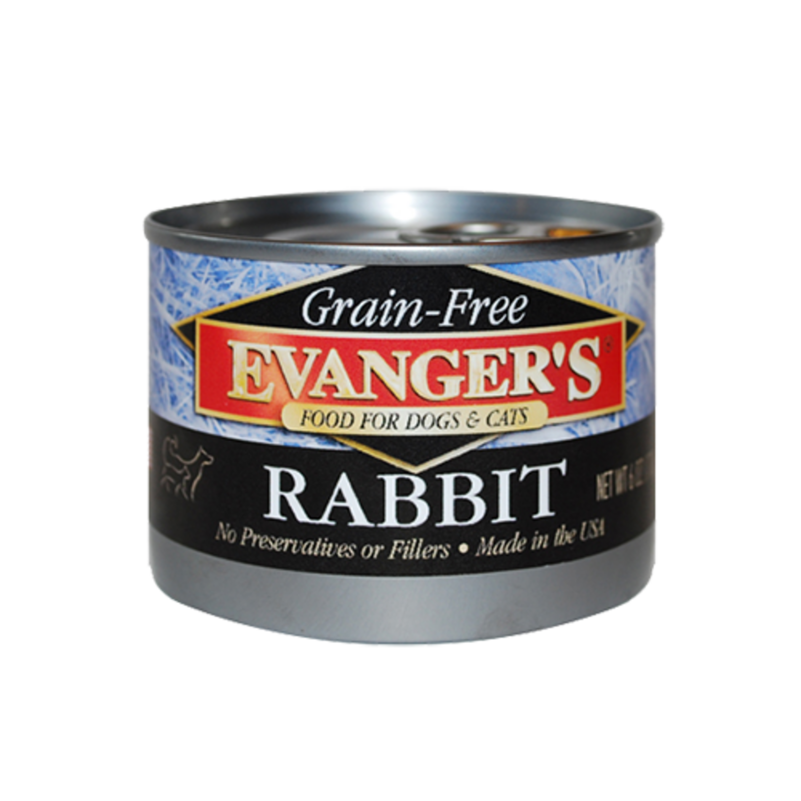 Evanger's EVANGER'S GRAIN FREE RABBIT 6OZ CASE OF 24