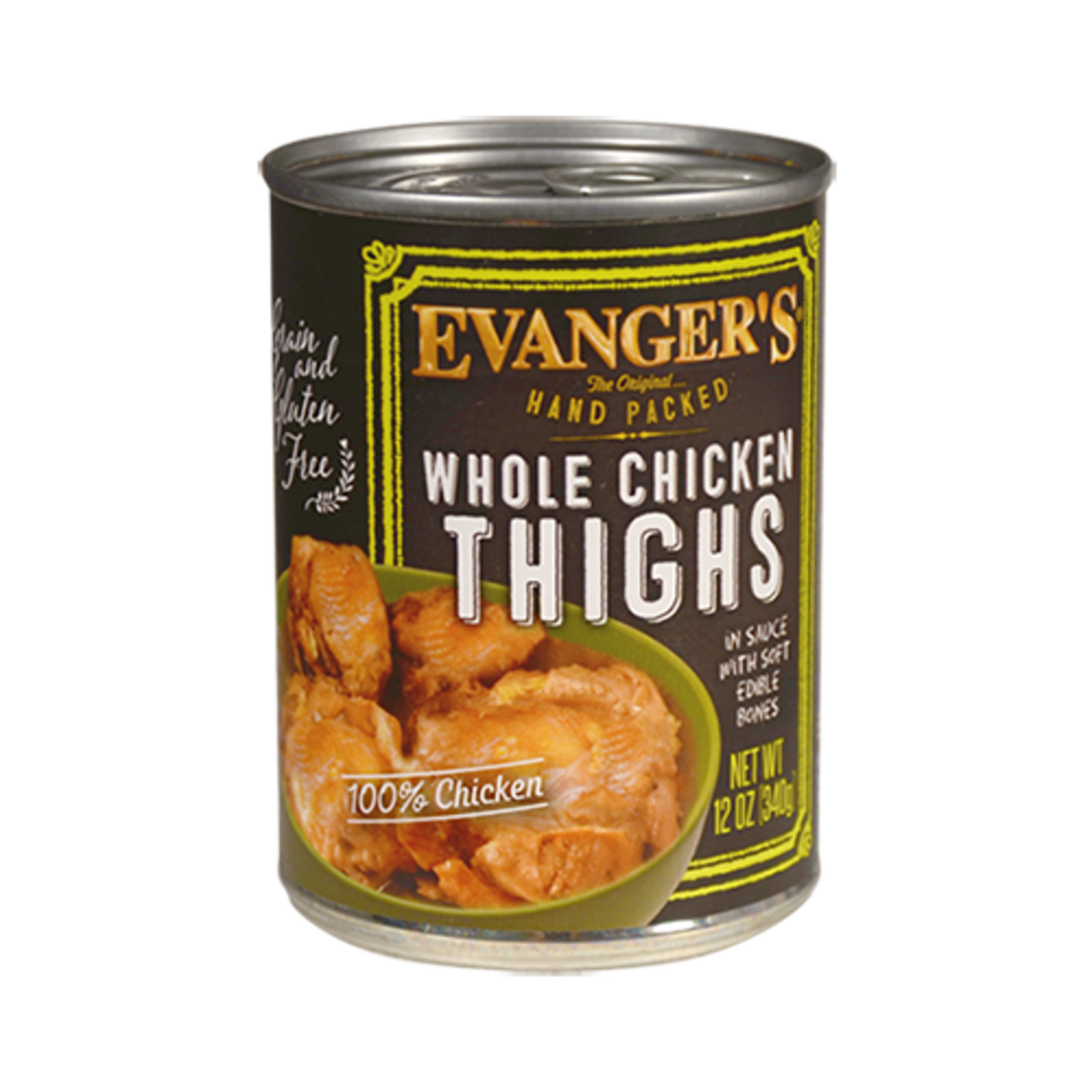 Evanger's EVANGER'S HP WHOLE CHICKEN THIGHS 12 OZ CASE OF 12