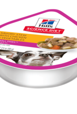 Hill's Science Diet HILL'S SCIENCE DIET DOG SMALL & MINI ADULT 7+ SAVORY STEW CHICKEN & VEGETABLES TRAY 3.5OZ BOX OF 12