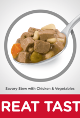 SCIENCE DIET HILL'S SCIENCE DIET DOG SMALL & MINI ADULT 7+ SAVORY STEW CHICKEN & VEGETABLES TRAY 3.5OZ BOX OF 12