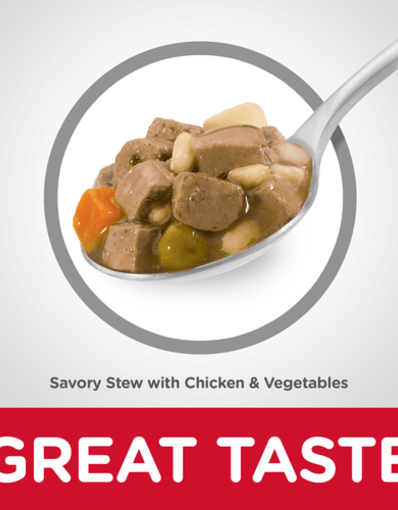 Hill's Science Diet HILL'S SCIENCE DIET DOG SMALL & MINI ADULT 7+ SAVORY STEW CHICKEN & VEGETABLES TRAY 3.5OZ BOX OF 12