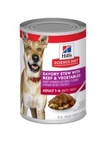 Hill's Science Diet HILL'S SCIENCE DIET DOG ADULT SAVORY STEW BEEF & VEGETABLES CAN 12.8OZ CASE OF 12