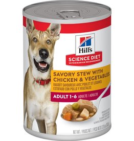 Hill's Science Diet HILL'S SCIENCE DIET DOG ADULT SAVORY STEW CHICKEN & VEGETABLES CAN 12.8OZ CASE OF 12