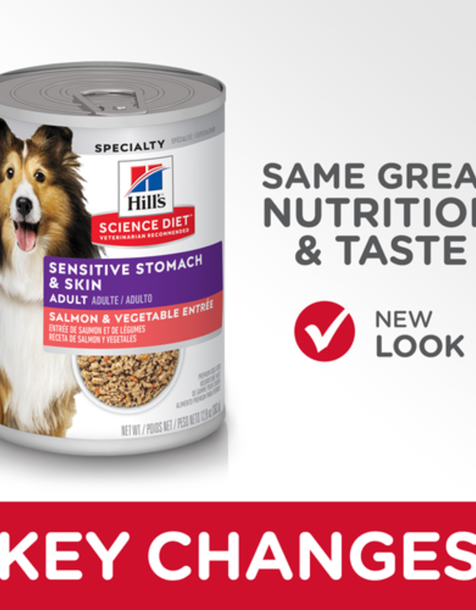 Hill's Science Diet HILL'S SCIENCE DIET DOG ADULT SENSITIVE STOMACH & SKIN SALMON CAN 12.8OZ CASE OF 12