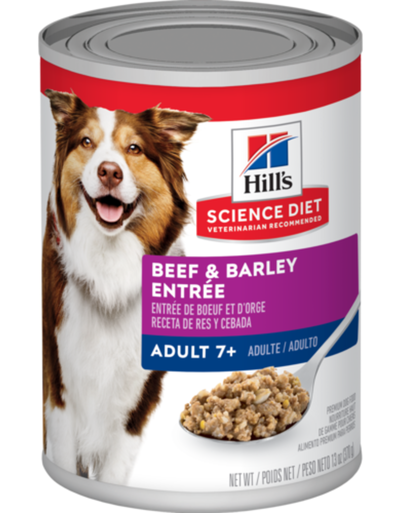 SCIENCE DIET HILL'S SCIENCE DIET DOG BEEF & BARLEY ENTREE 7+ CAN 5.5OZ CASE OF 24