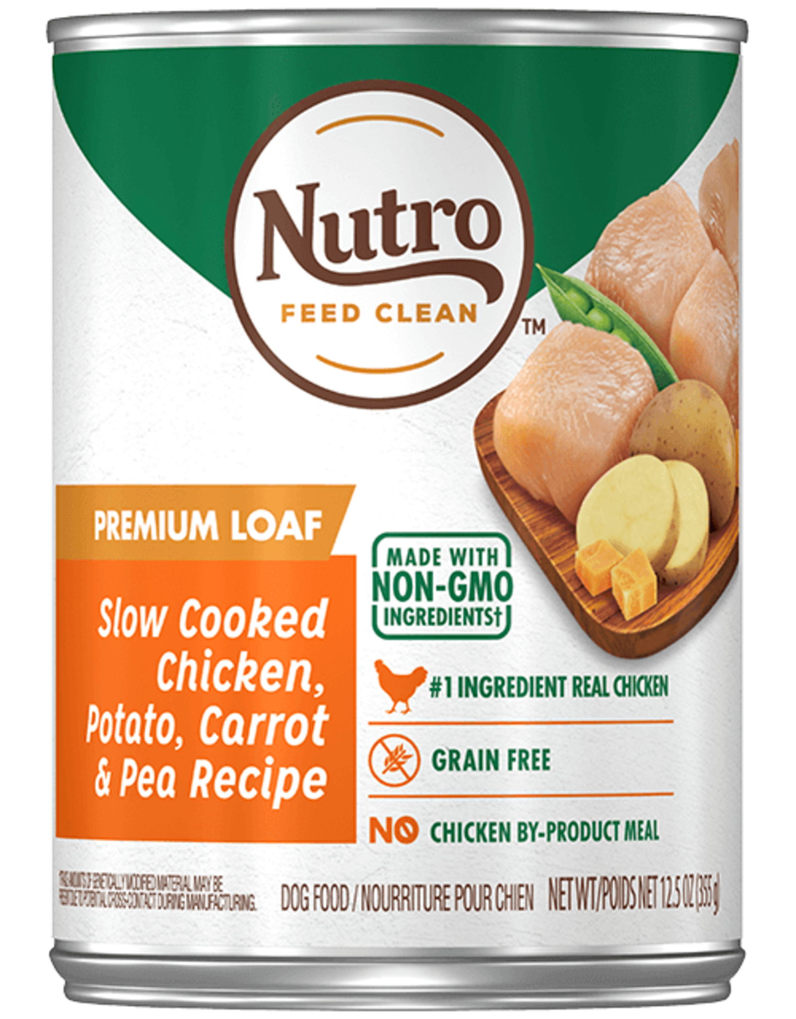 NUTRO PRODUCTS  INC. NUTRO DOG PREMIUM LOAF CHICKEN, POTATO, CARROT & PEA 12.5OZ CASE OF 12