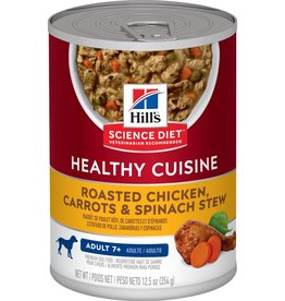 Hill's Science Diet HILL'S SCIENCE DIET DOG HEALTHY CUISINE ADULT 7+ CHICKEN CARROT & SPINACH STEW CAN 12.5OZ CASE OF 12