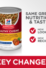 Hill's Science Diet HILL'S SCIENCE DIET DOG HEALTHY CUISINE ADULT 7+ CHICKEN CARROT & SPINACH STEW CAN 12.5OZ CASE OF 12
