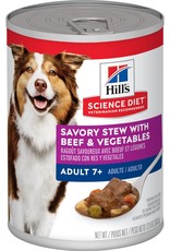 Hill's Science Diet HILL'S SCIENCE DIET DOG MATURE SAVORY STEW BEEF & VEGETABLES CAN 12.8OZ CASE OF 12