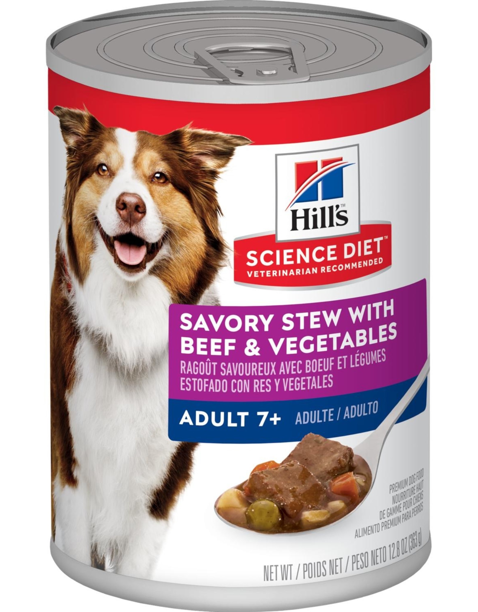 Hill's Science Diet HILL'S SCIENCE DIET DOG MATURE SAVORY STEW BEEF & VEGETABLES CAN 12.8OZ CASE OF 12