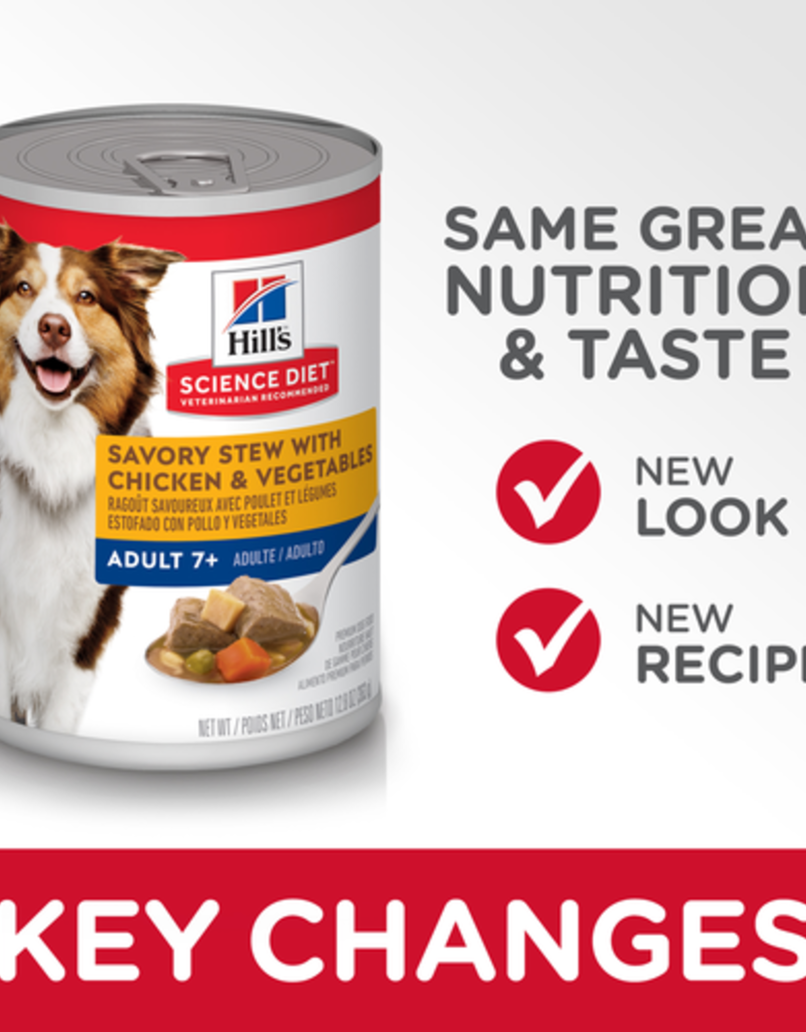 SCIENCE DIET HILL'S SCIENCE DIET DOG MATURE SAVORY STEW CHICKEN & VEGETABLES CAN 12.8OZ CASE OF 12