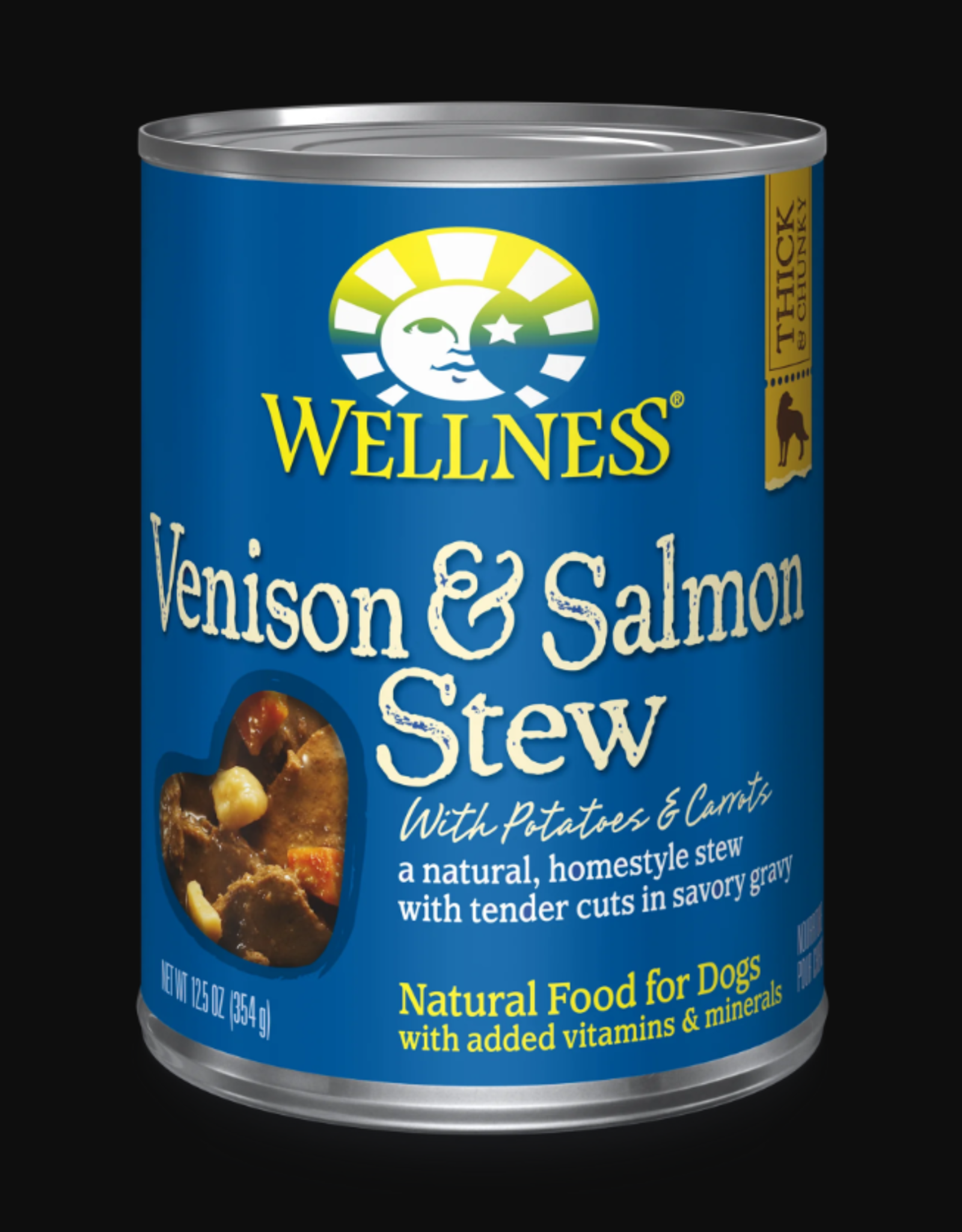 Wellness WELLNESS DOG CAN VENISON & SALMON STEW 12.5OZ CASE OF 12