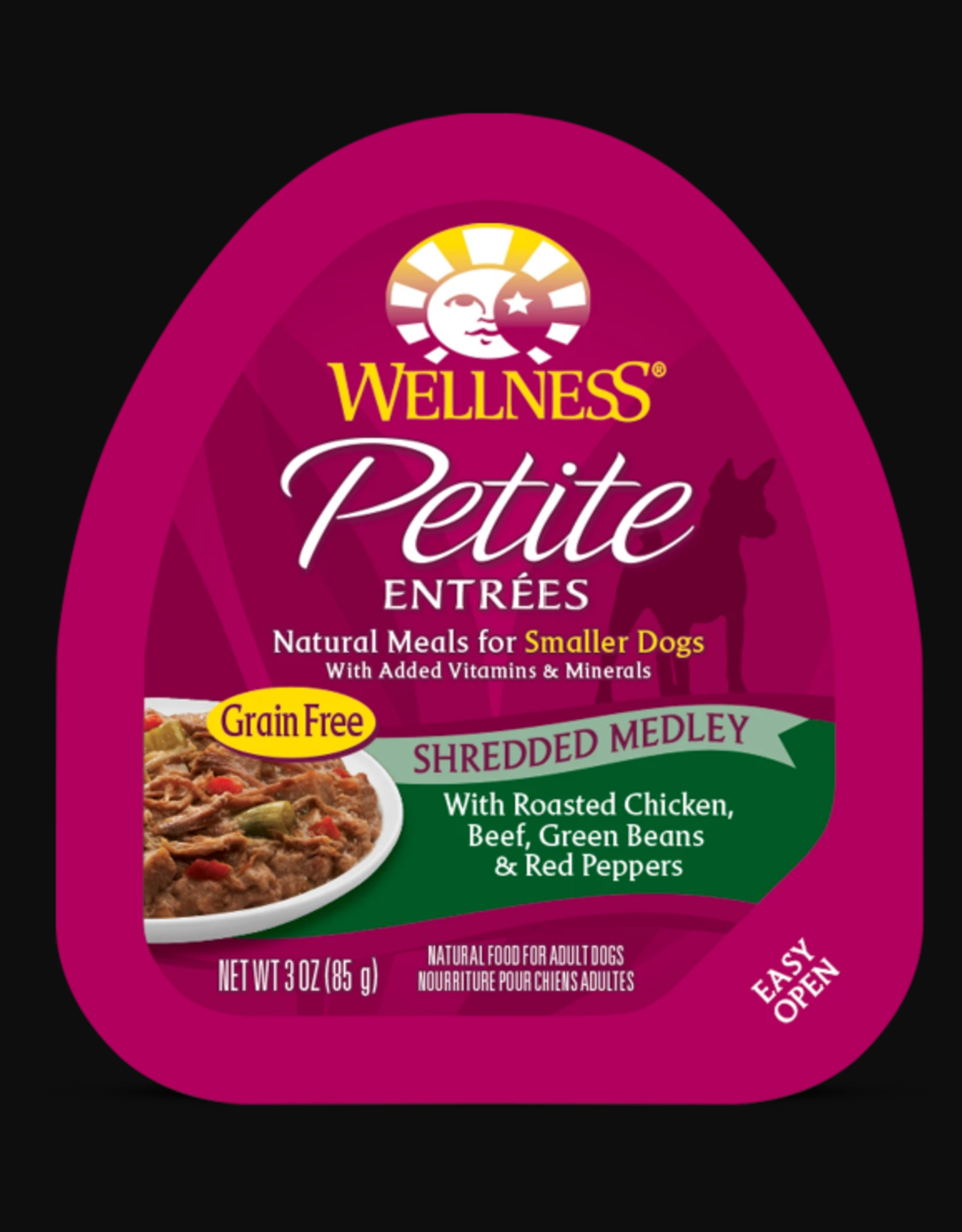 WELLPET LLC WELLNESS DOG PETITE ENTREES CHICKEN,BEEF, GREEN BEANS & RED PEPPERS 3OZ CASE OF 24