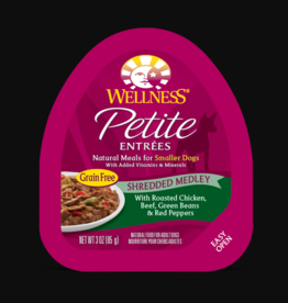 WELLPET LLC WELLNESS DOG PETITE ENTREES CHICKEN,BEEF, GREEN BEANS & RED PEPPERS 3OZ CASE OF 24