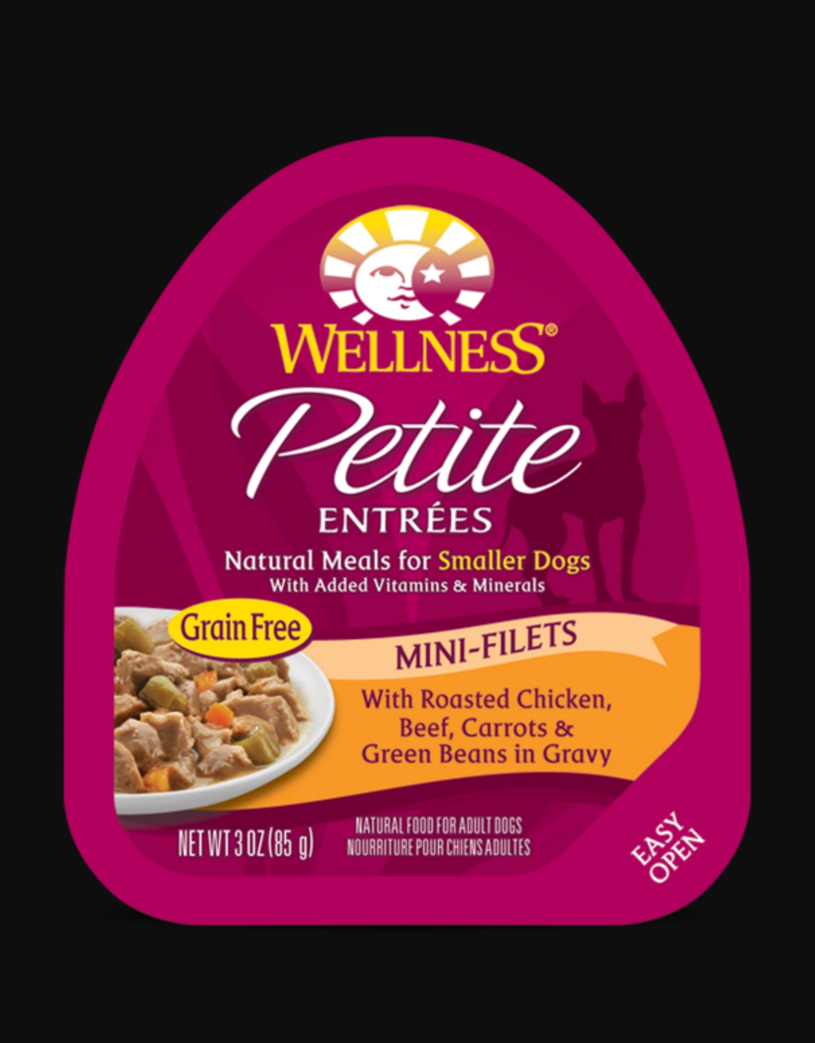WELLPET LLC WELLNESS DOG PETITE ENTREES CHICKEN,BEEF,CARROTS & GREEN BEANS 3OZ CASE OF 12