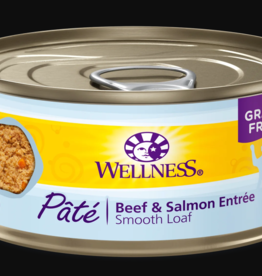 WELLPET LLC WELLNESS CAT CAN BEEF & SALMON 3OZ CASE OF 24