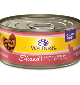 WELLPET LLC WELLNESS CAT CAN SLICED SALMON 3OZ CASE OF 24