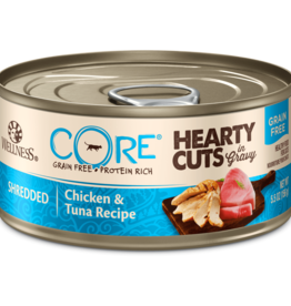 WELLPET LLC WELLNESS CAT CORE GF HEARTY CUTS CHICKEN & TUNA 5OZ CASE OF 24