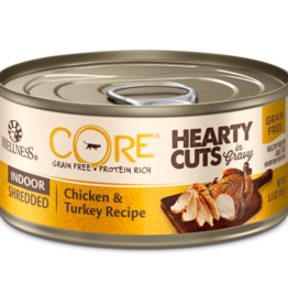 WELLPET LLC WELLNESS CAT CORE GF HEARTY CUTS INDOOR 5OZ CASE OF 24