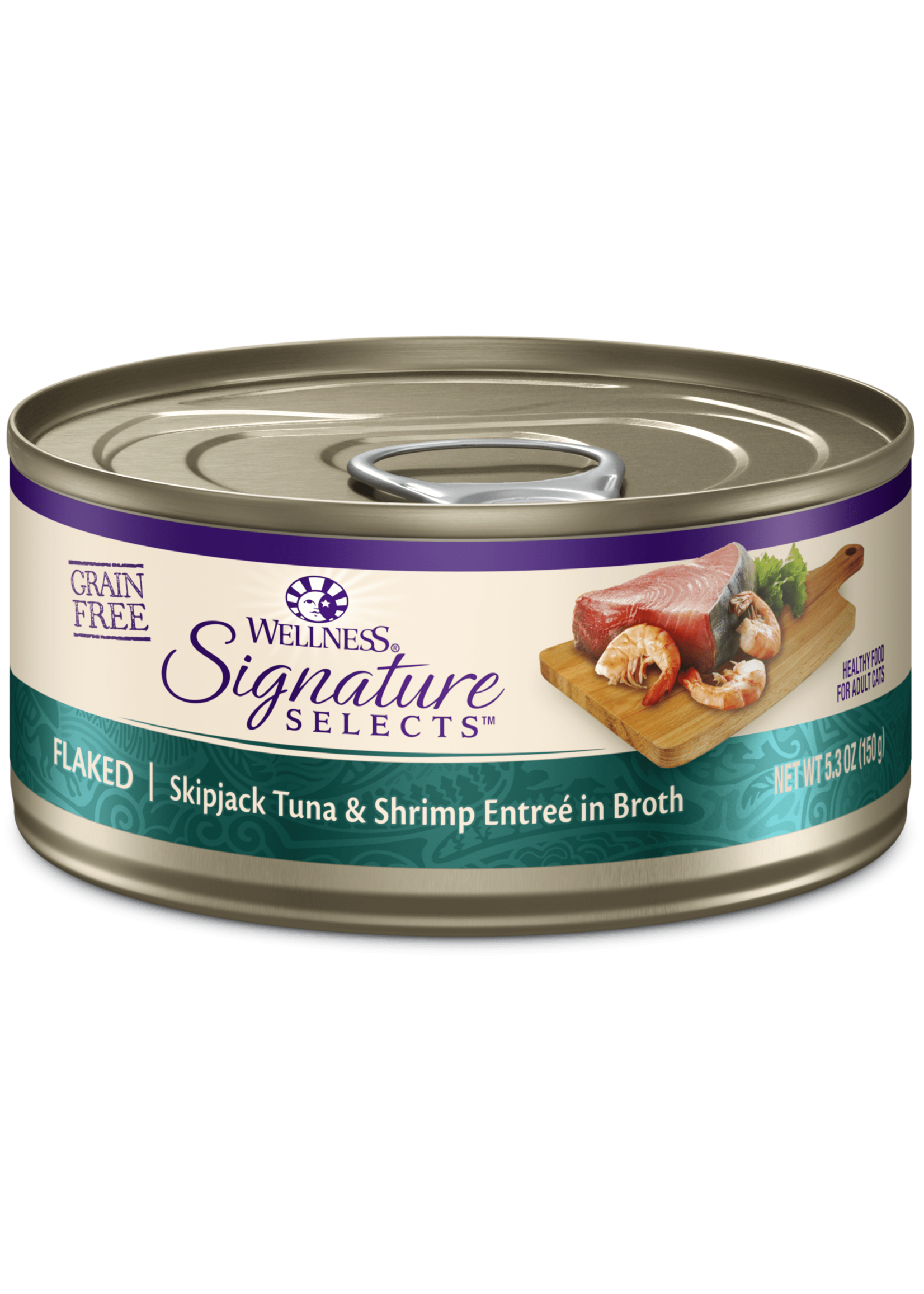 Wellness WELLNESS CAT CORE SIGNATURE SELECTS FLAKED TUNA & SHRIMP 5.3OZ CASE OF 12