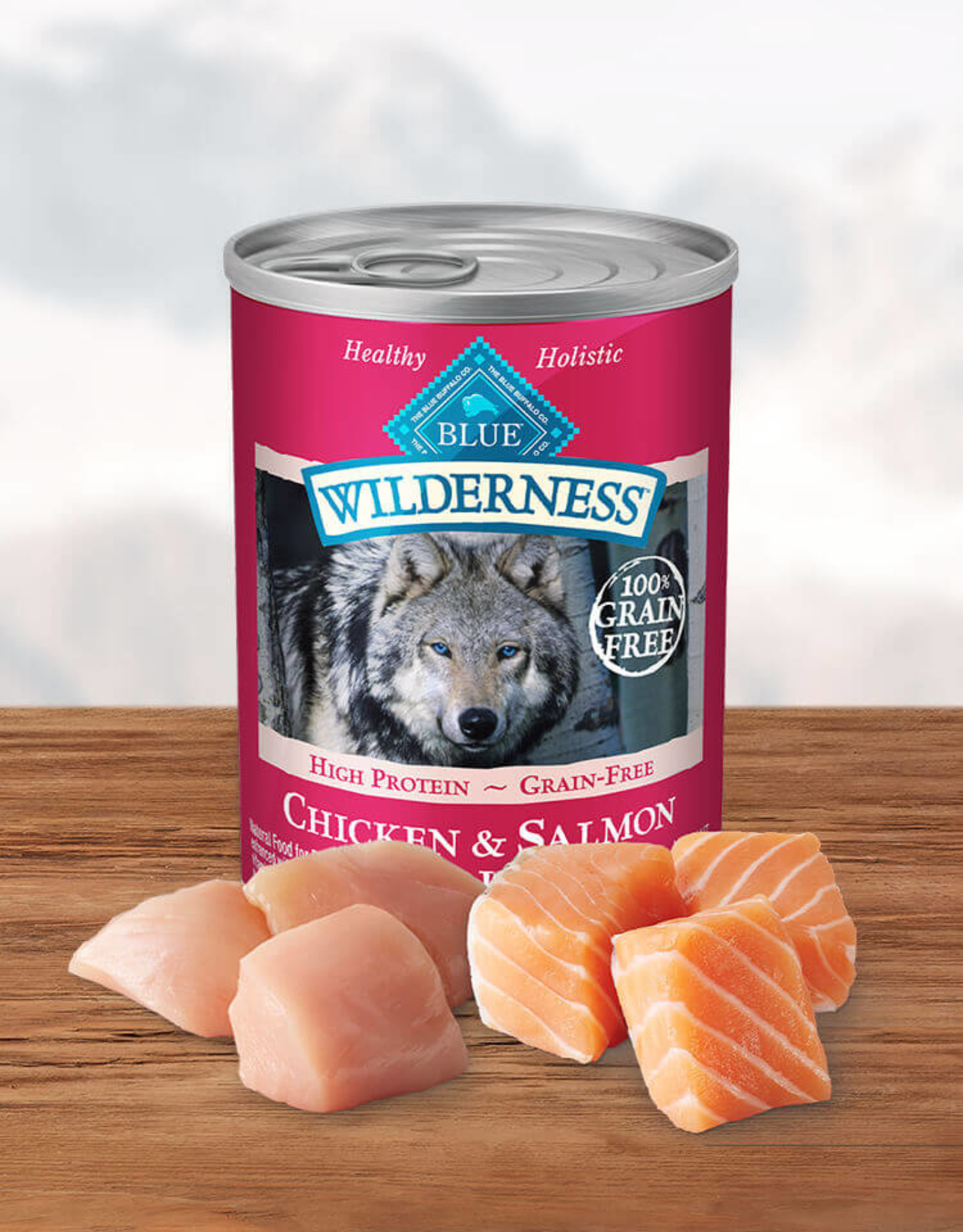 BLUE BUFFALO COMPANY BLUE BUFFALO WILDERNESS DOG SALMON & CHICKEN CAN 12.5OZ CASE OF 12