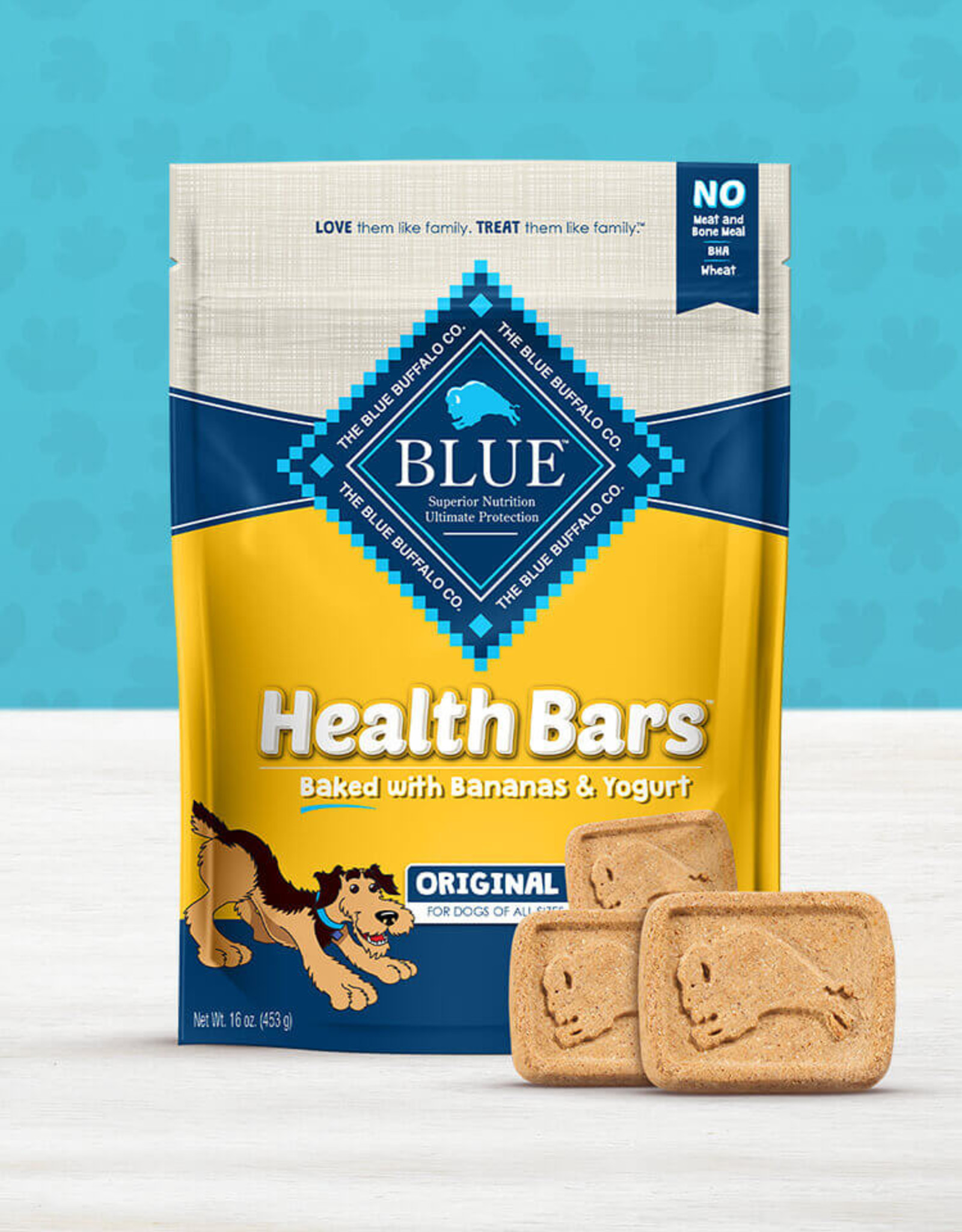 BLUE BUFFALO COMPANY BLUE BUFFALO DOG TREAT HEALTH BAR BANANA YOGURT 16OZ