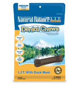 NATURAL BALANCE PET FOODS, INC NATURAL BALANCE LIT W/DUCK DENTAL CHEW 13OZ SM TO MED discontinued pvff