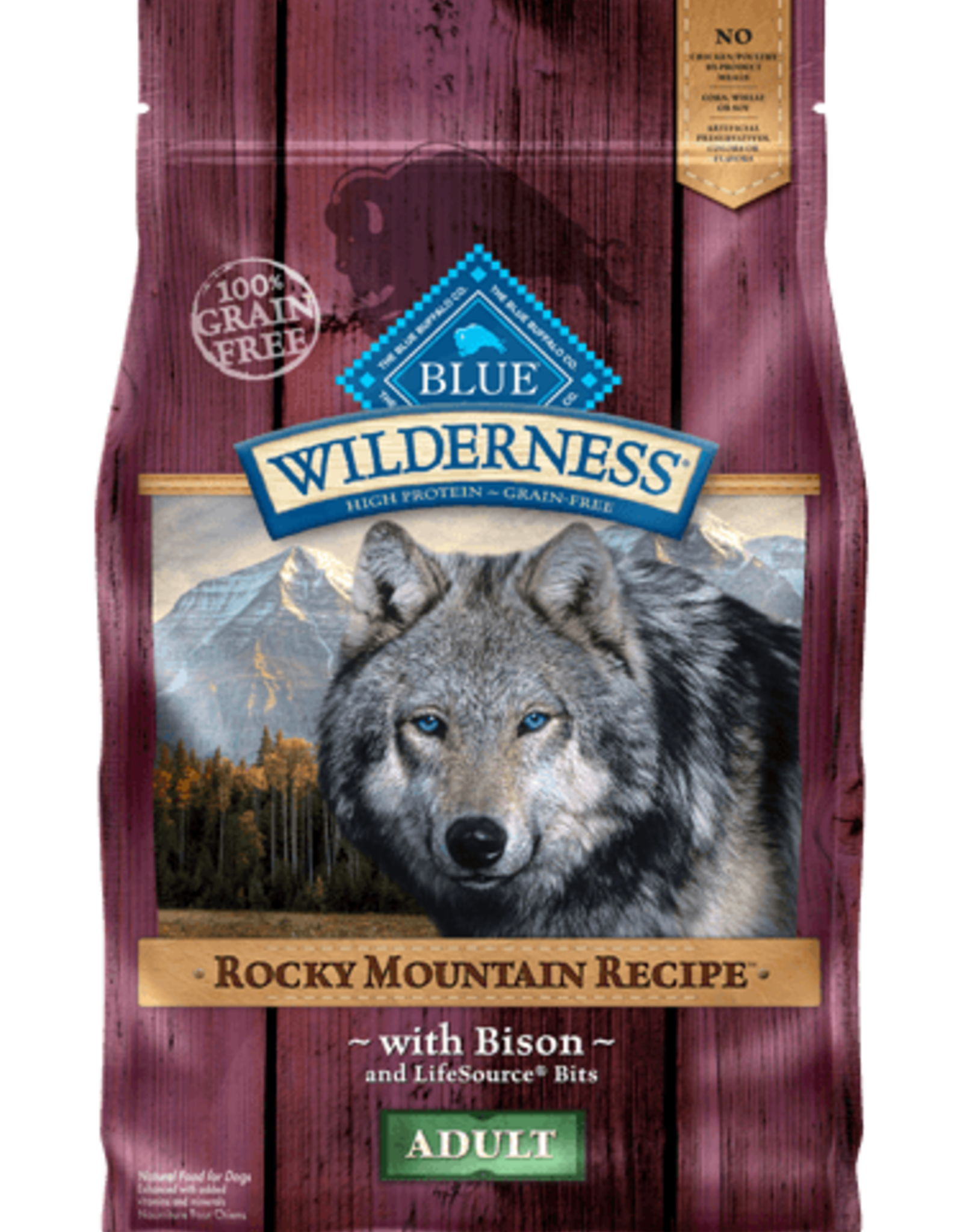 BLUE BUFFALO COMPANY BLUE BUFFALO DOG WILDERNESS ROCKY MOUNTAIN RECIPE WITH BISON 22LBS
