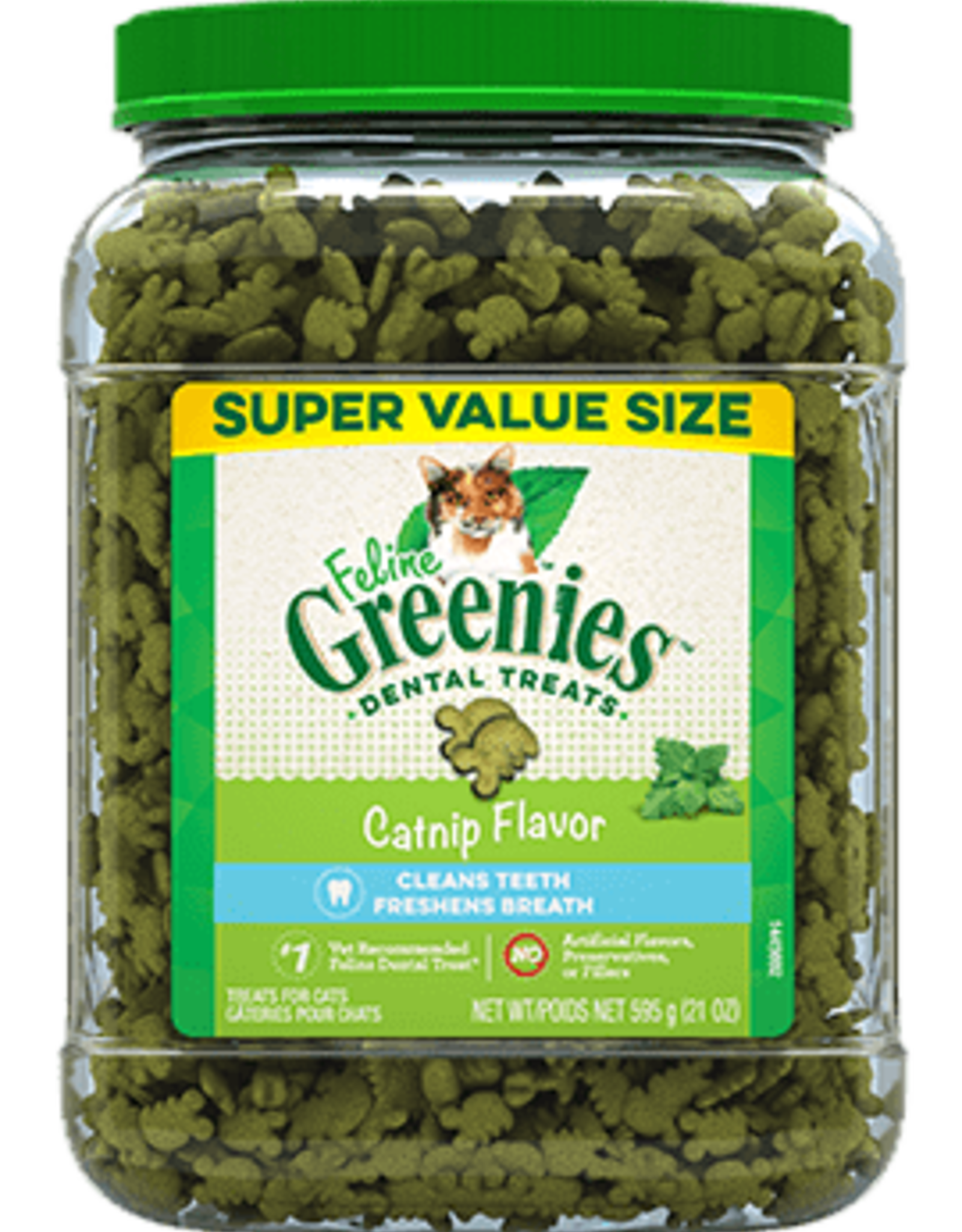 GREENIES Feline Greenies Dental Cat Treats Catnip Flavor 21 oz