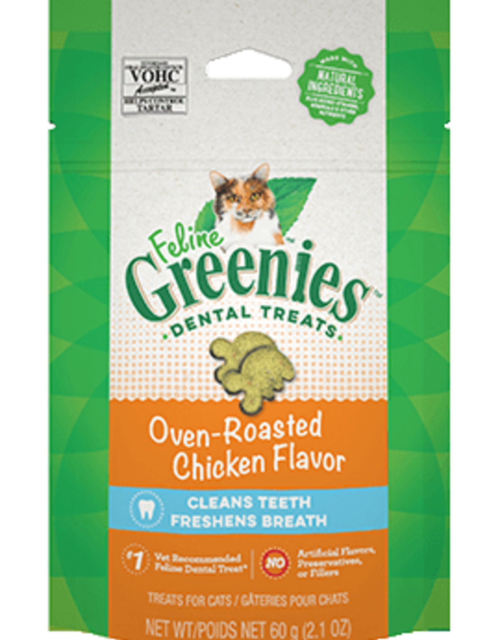 GREENIES GREENIES FELINE DENTAL CHICKEN TREAT 2.1OZ