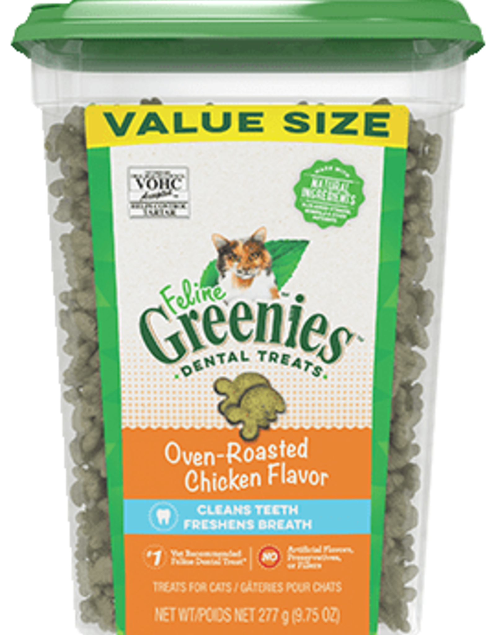 GREENIES Feline Greenies Dental Cat Treats Oven Roasted Chicken Flavor 9.75 oz