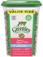 Greenies GREENIES FELINE DENTAL SAVORY SALMON TREAT TUB 9.7OZ