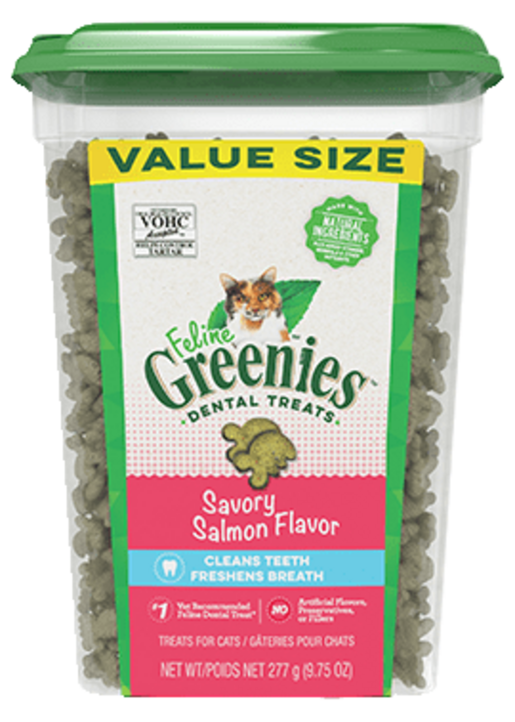 Greenies GREENIES FELINE DENTAL SAVORY SALMON TREAT TUB 9.7OZ