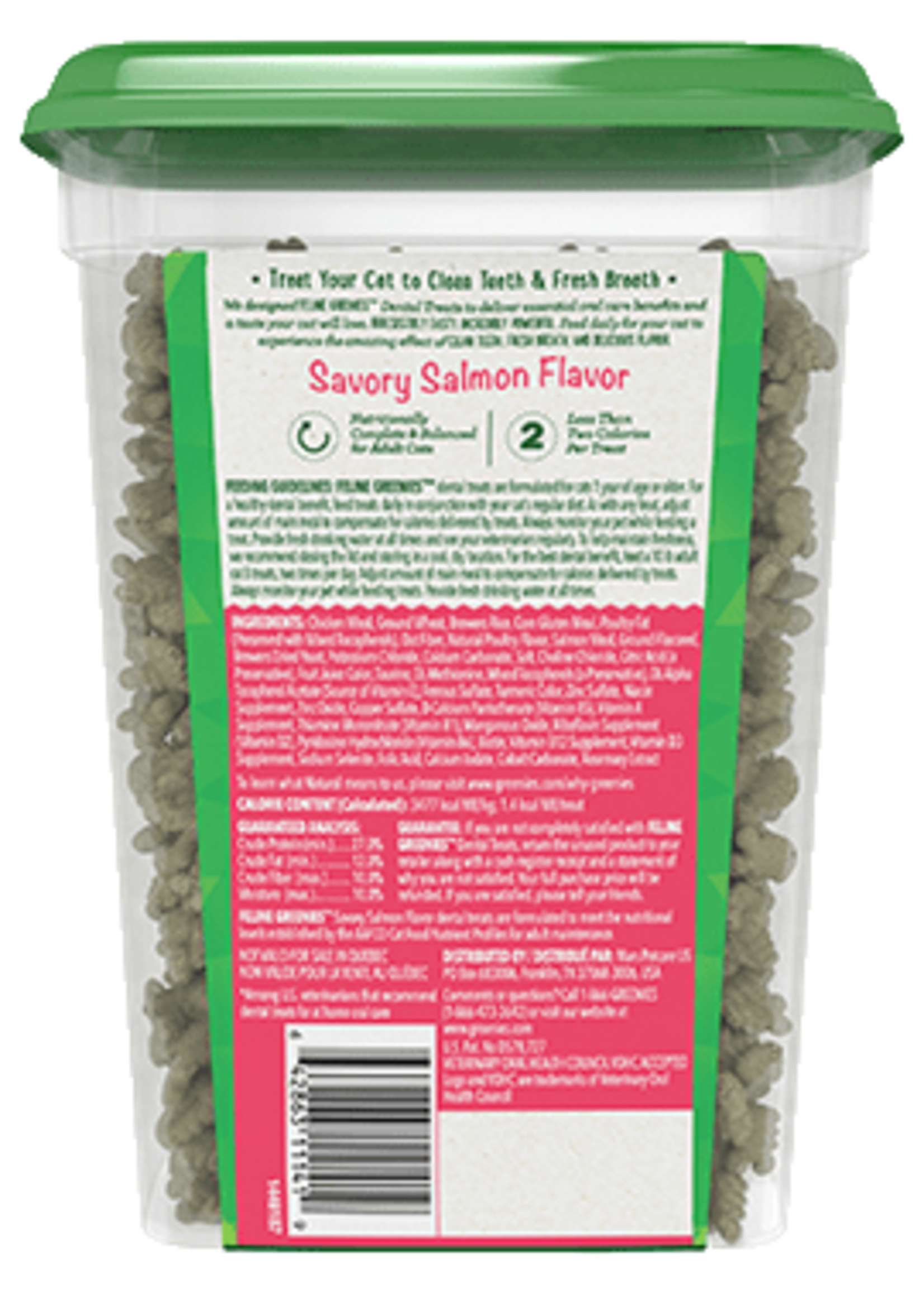 Greenies GREENIES FELINE DENTAL SAVORY SALMON TREAT TUB 9.7OZ