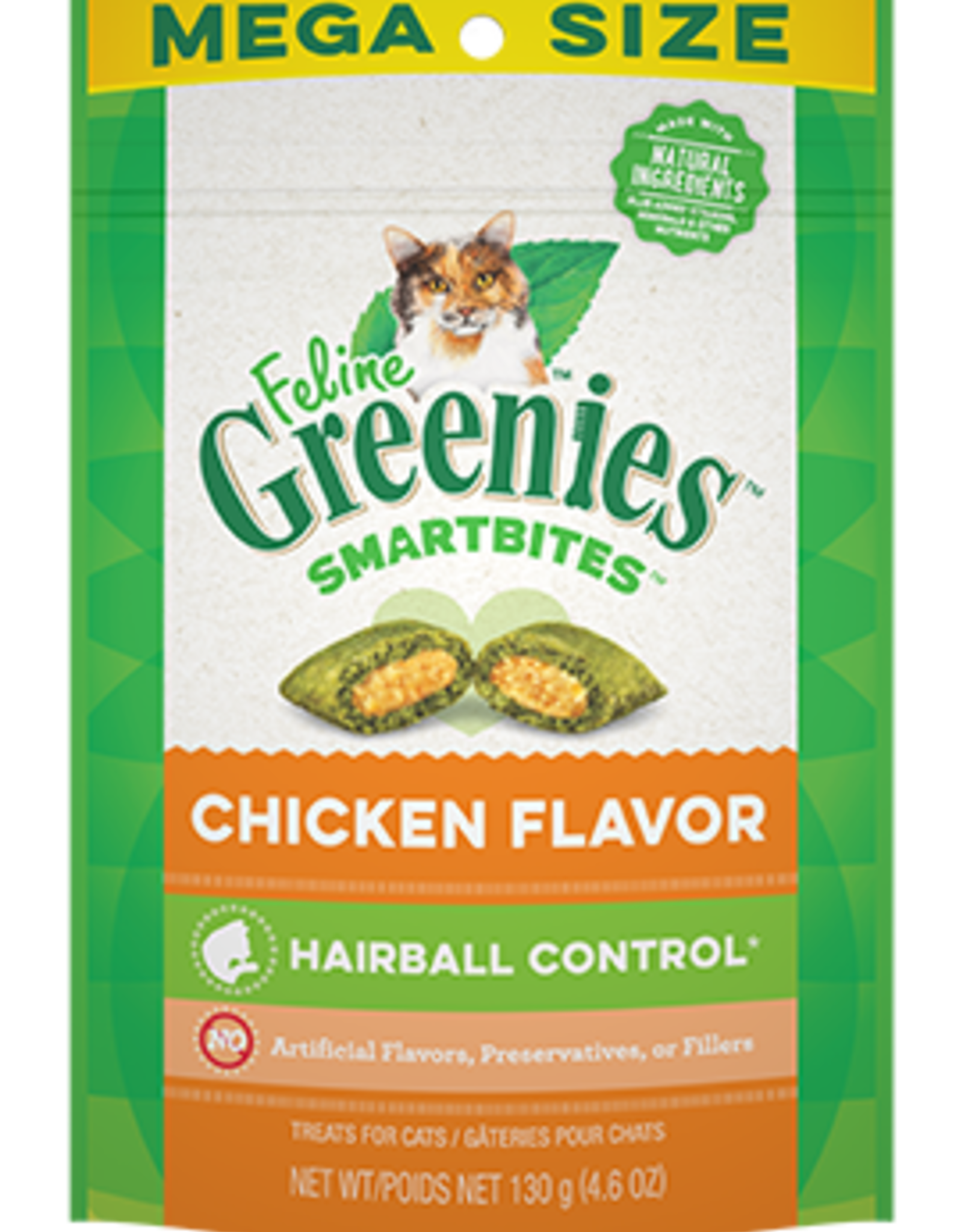 GREENIES GREENIES FELINE SMARTBITES HAIRBALL CONTROL CHICKEN 4.6OZ