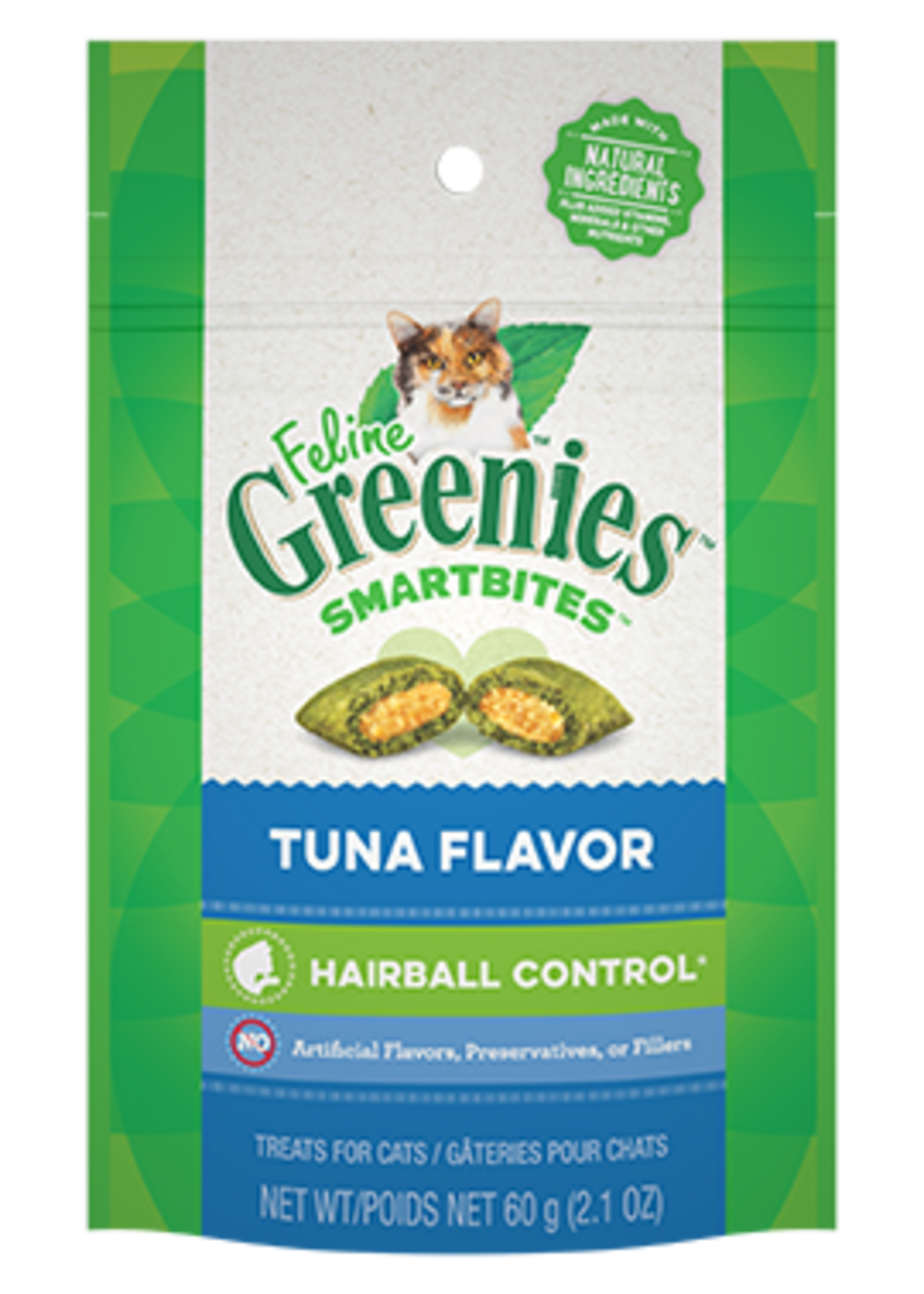 Greenies GREENIES FELINE SMARTBITES HAIRBALL CONTROL TUNA 2.1OZ