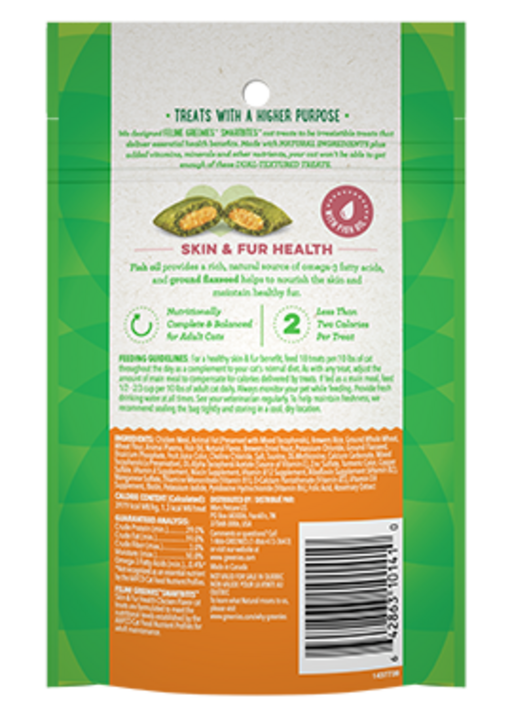 Greenies GREENIES FELINE SMARTBITES SKIN & COAT CHICKEN 2.1OZ