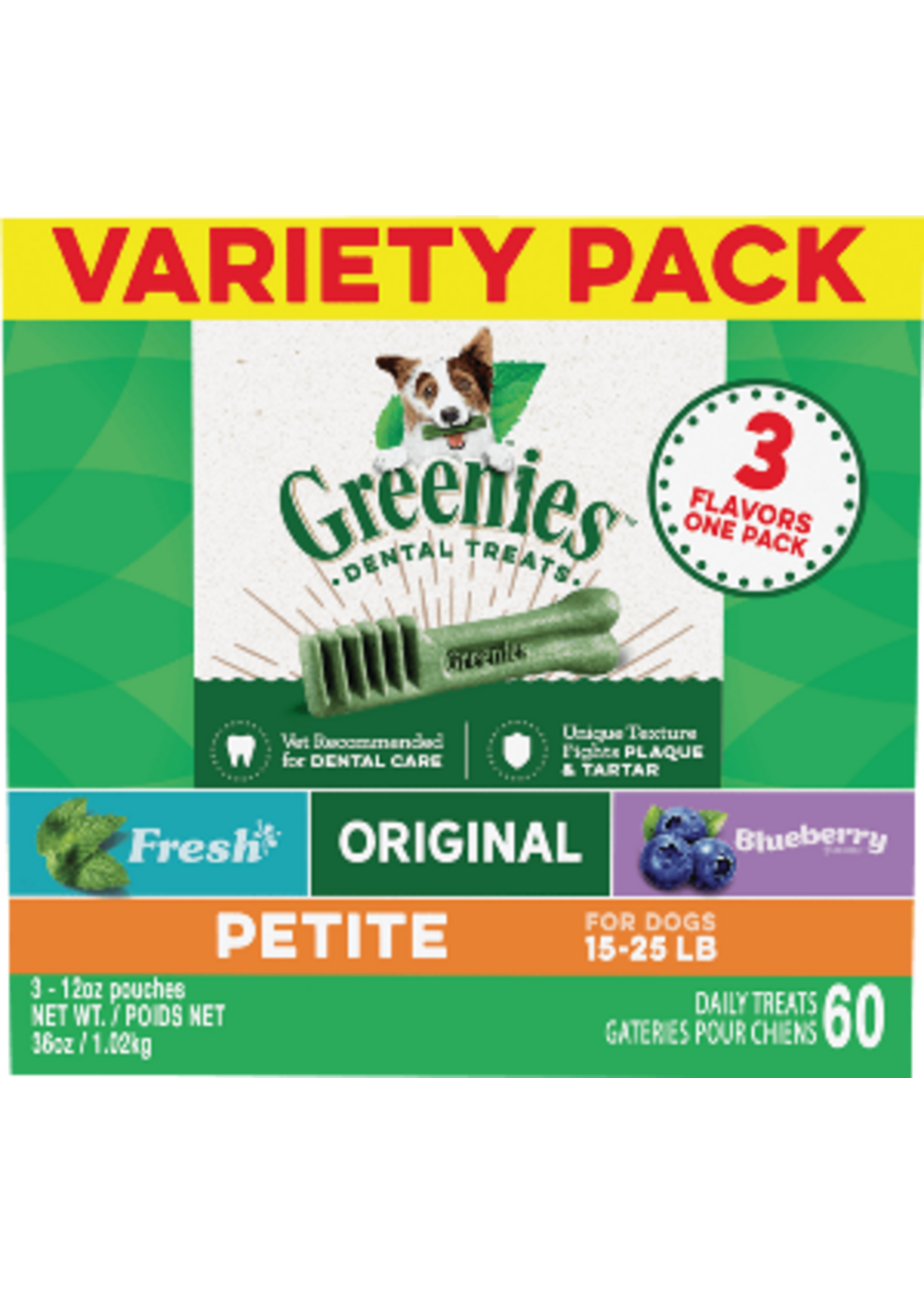 Greenies Greenies Original Petite Natural Dental Care Dog Treats 36 oz Pack (60 Treats)
