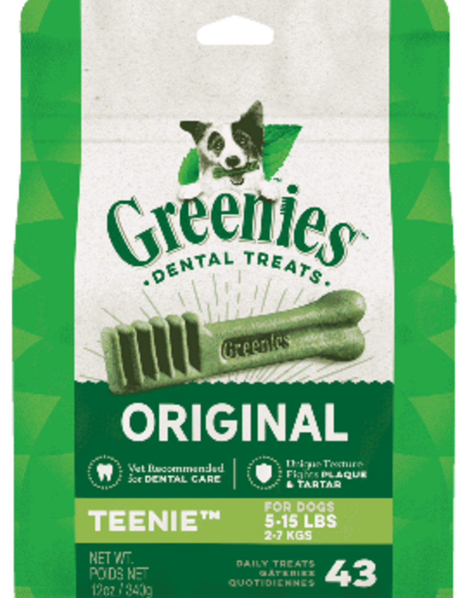 Greenies Greenies Original Teenie Natural Dental Treats for Dogs 12 oz Pack (43 Treats)