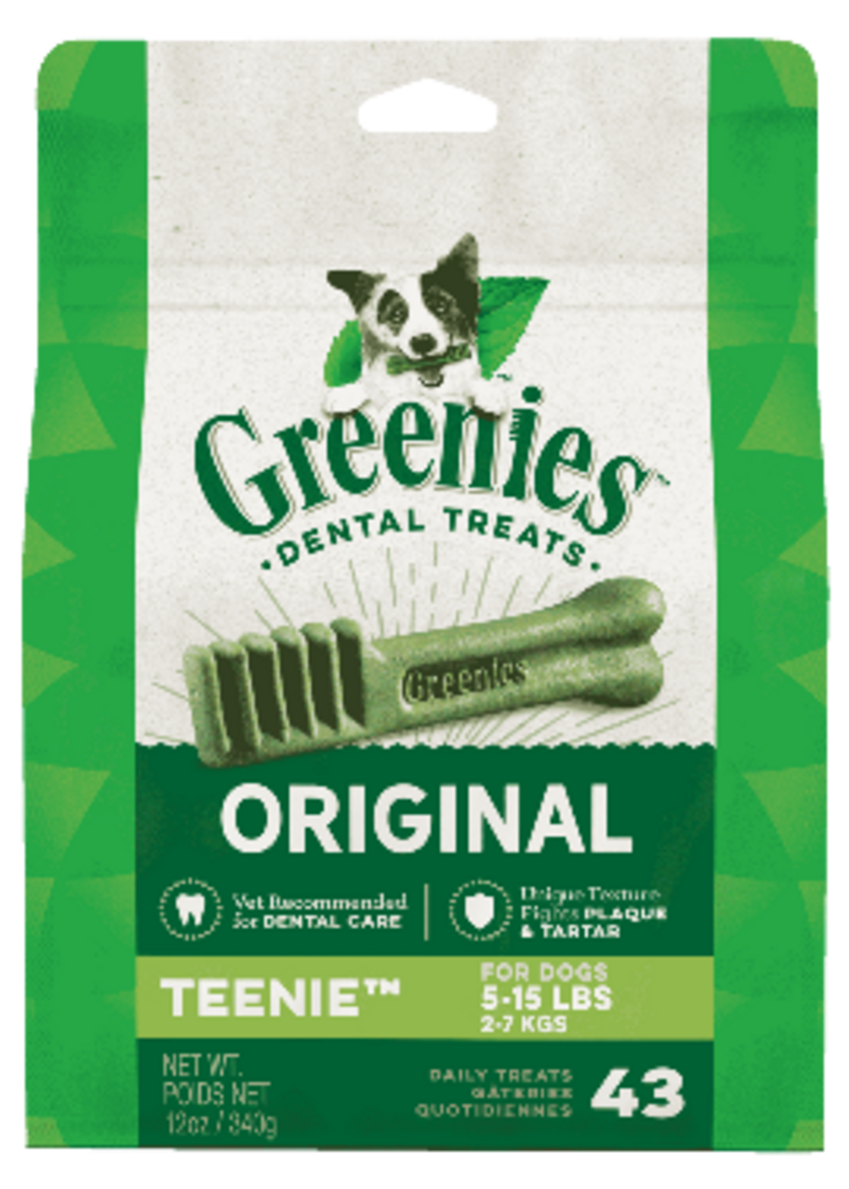Greenies Greenies Original Teenie Natural Dental Treats for Dogs 12 oz Pack (43 Treats)