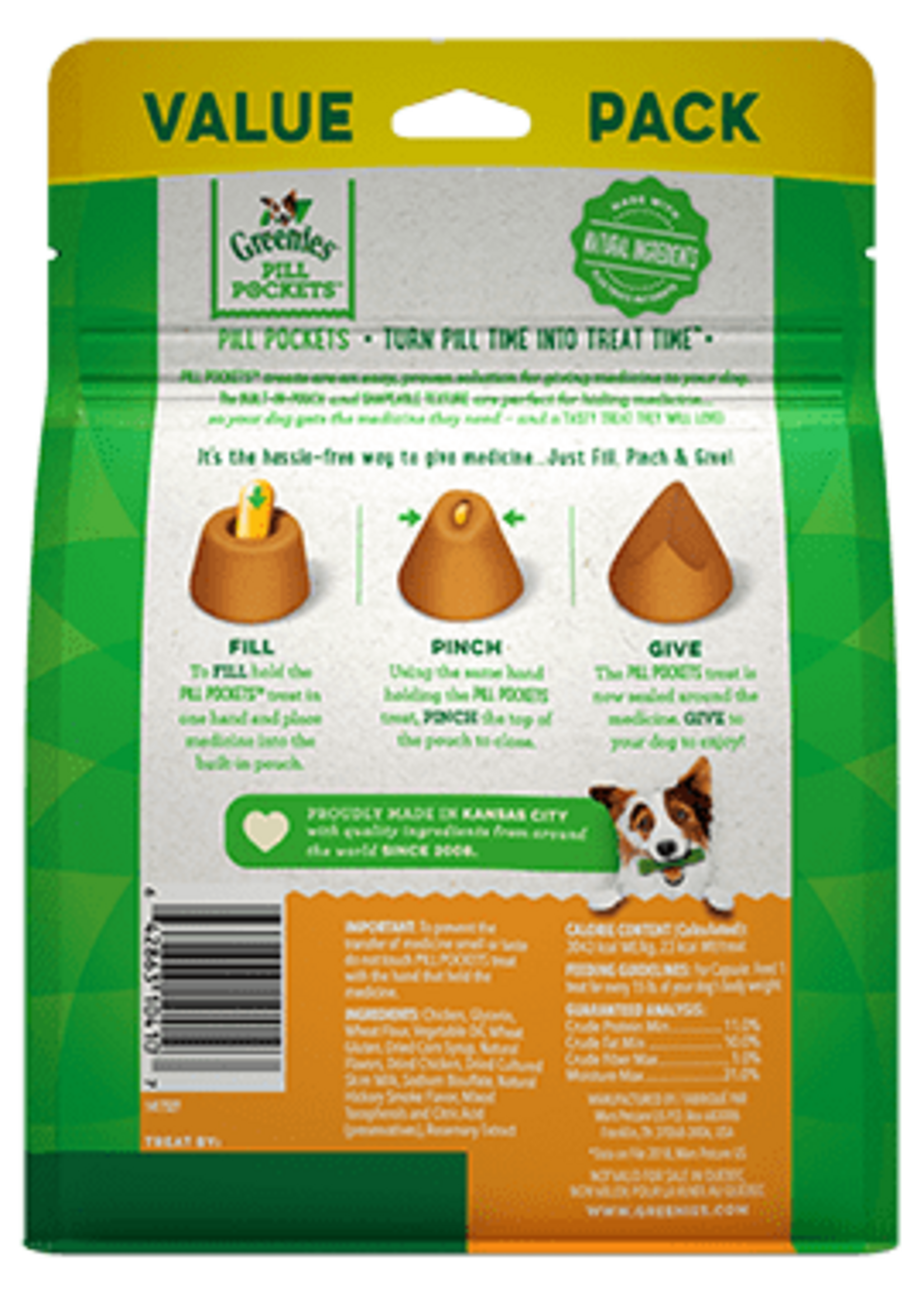 Greenies GREENIES PILL POCKET DOG CHICKEN CAPSULE 15.8OZ