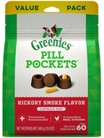 Greenies Greenies Pill Pockets Dog Treats Capsules Hickory Smoked - 15.8 oz (60 Treats)