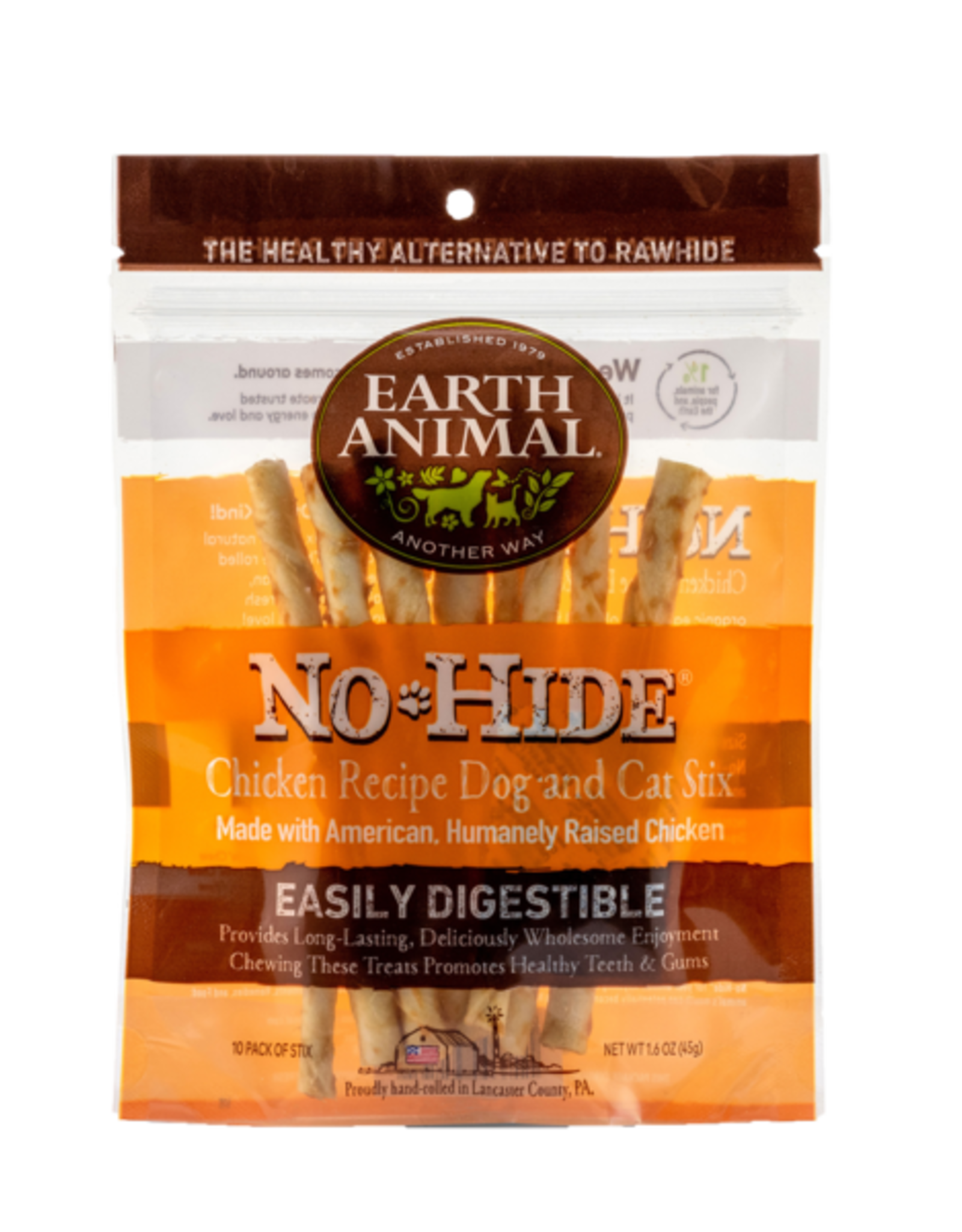 Earth Animal EARTH ANIMAL DOG NO-HIDE CHICKEN STIX 10 PACK